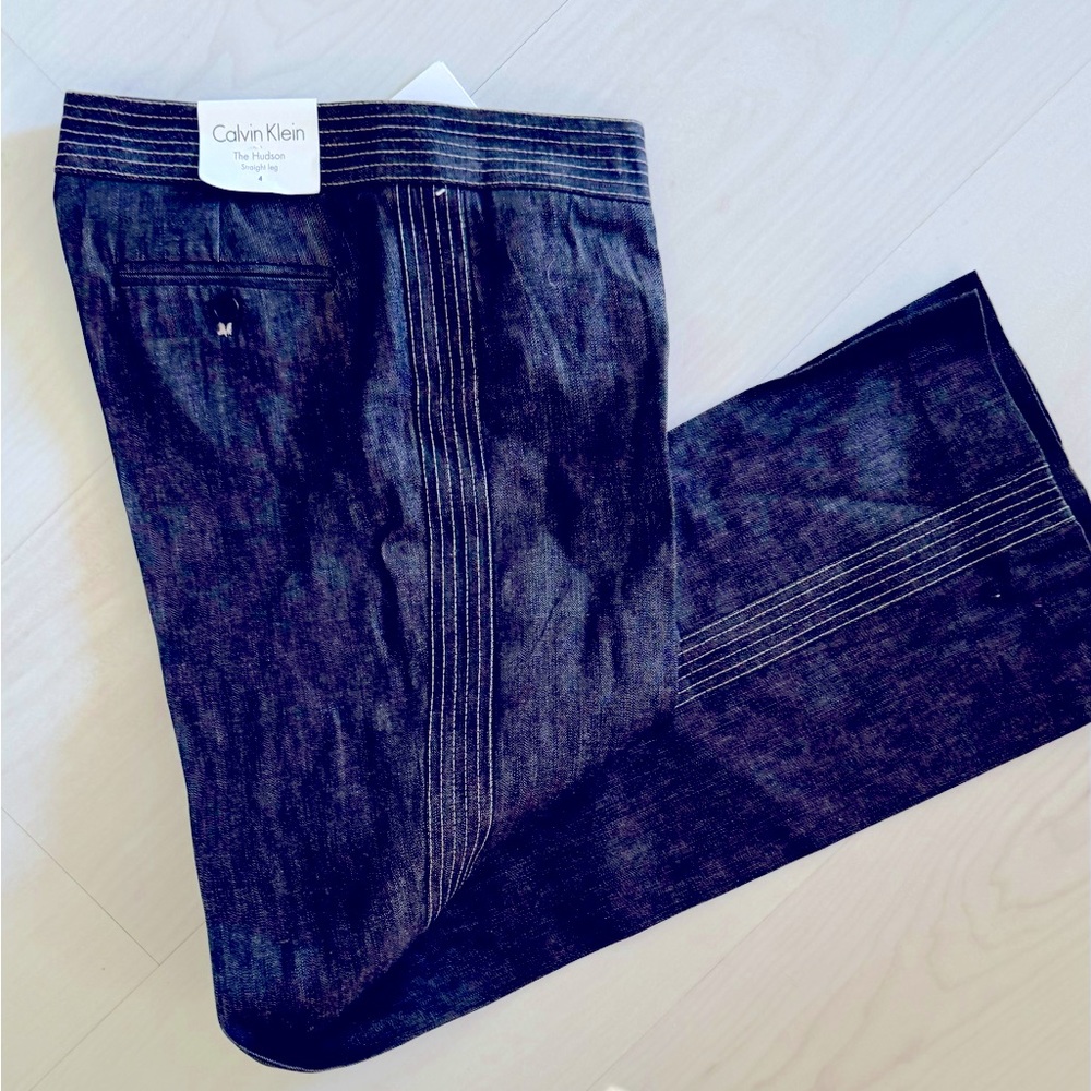 Calvin Klein Black Jean Hudson Pants- Sz 4 - Picture 1 of 3